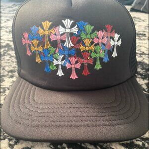 Authentic Chrome Hearts Multi Color Crosses Trucker Hat